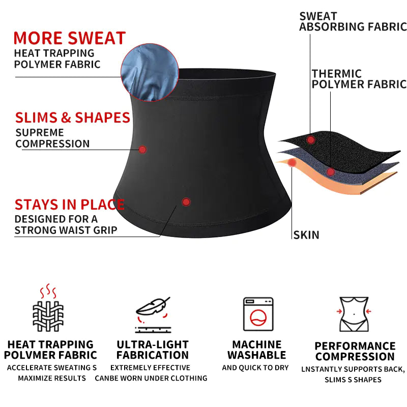 Men's Sauna Body Shaper Waist Trainer Slimming Belt $20.00